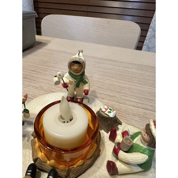 VTG Hallmark 2003 “Waiting for Santa” Christmas Tea Light Holder Kids Ornaments - Picture 6 of 6
